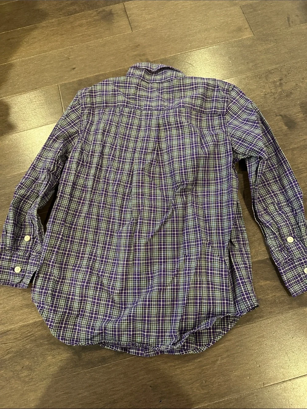 Ralph Lauren Men's Purple Plaid Button-Down Shirt